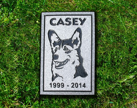 Casey Dog Face Memorial-Vertical